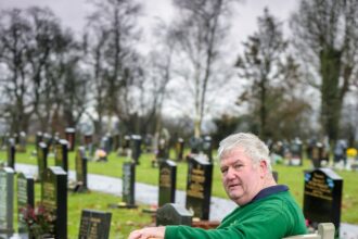 Keith Jackson the gravedigger who is retiring after 35 years of service.