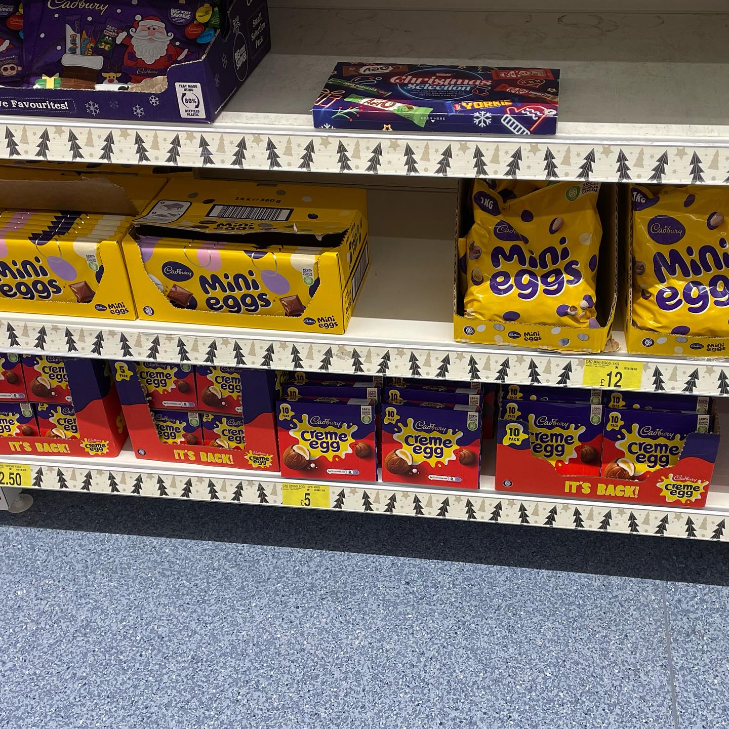 Easter eggs for sale in B&M stores.
