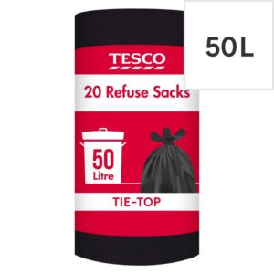 A 20-pack of bin bags from Tesco.