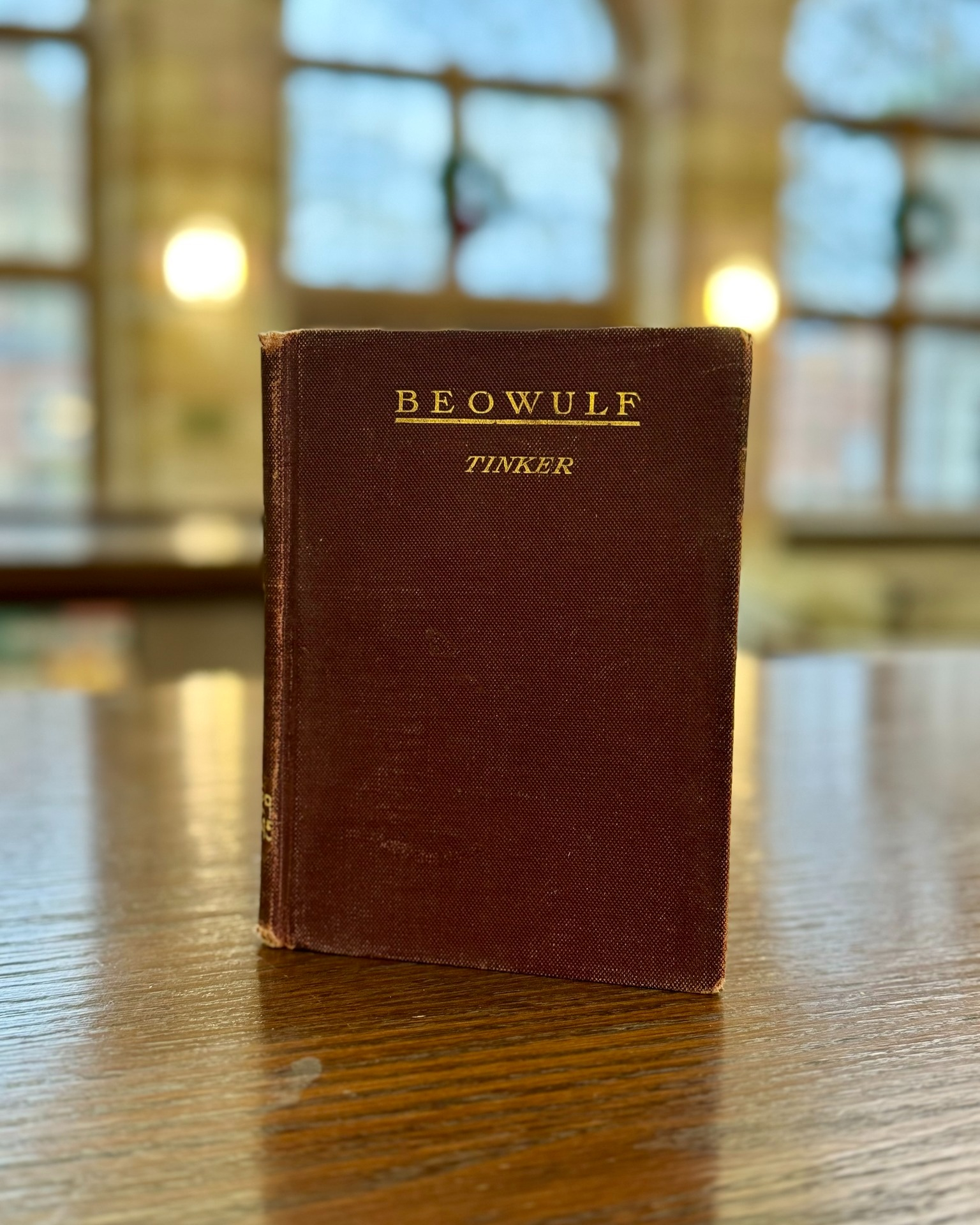 The copy of Beowulf that was returned to Sewickley Public Library after 54 years.