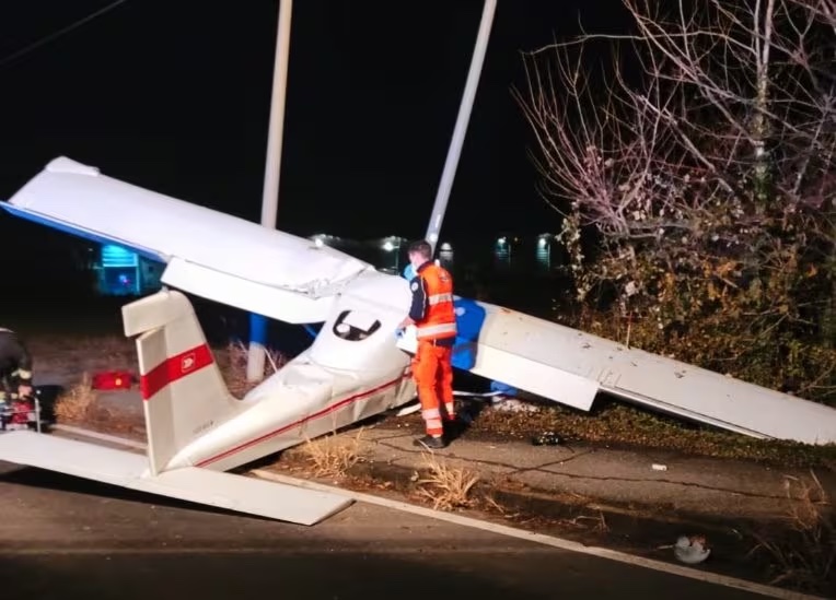 one of The plane after crashing simultaneous with the couples on board.