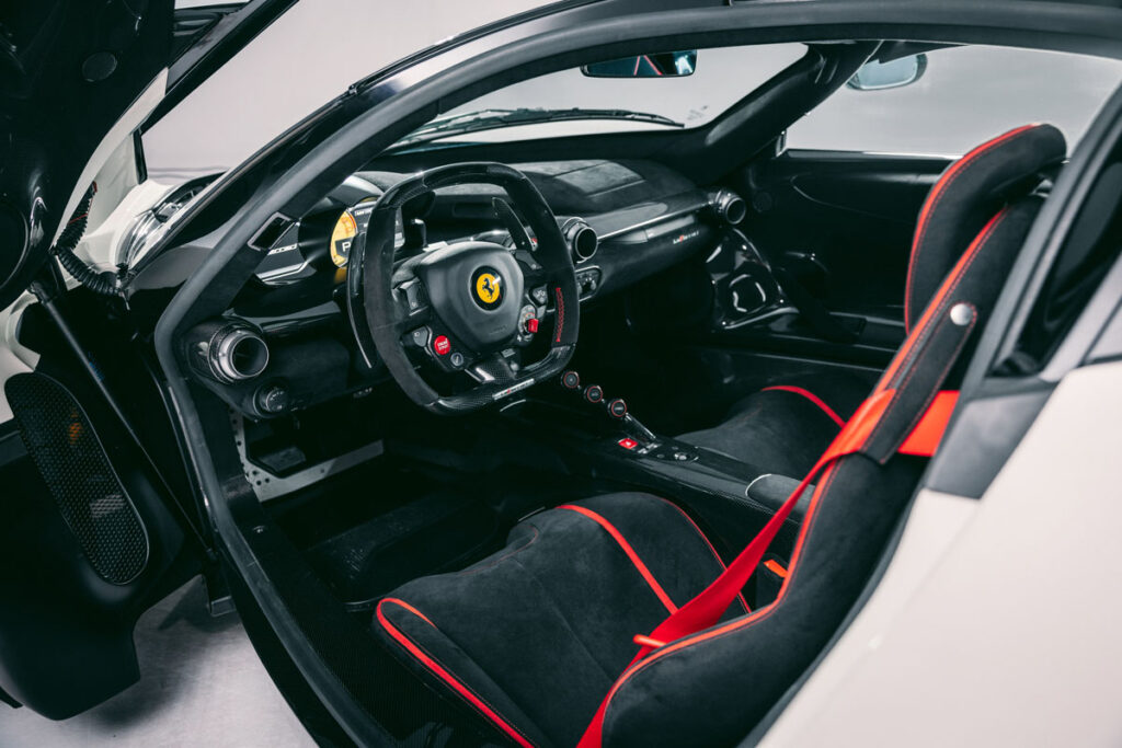 The 2016 Ferrari La Ferrari with very low mileage, which is selling at the auction.
