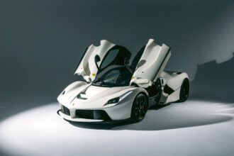 The 2016 Ferrari La Ferrari with very low mileage, which is selling at the auction.