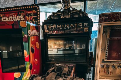 old arcade game stands Inside the abandoned cinema left forgotten-in-time since 2020.