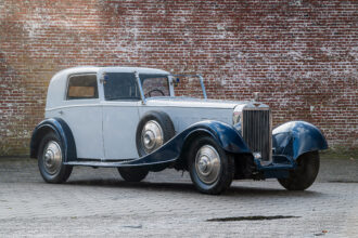 The Hispano-Suiza J12 Coupé for sale, formerly owned by Marcel Boussac, which is being sold.