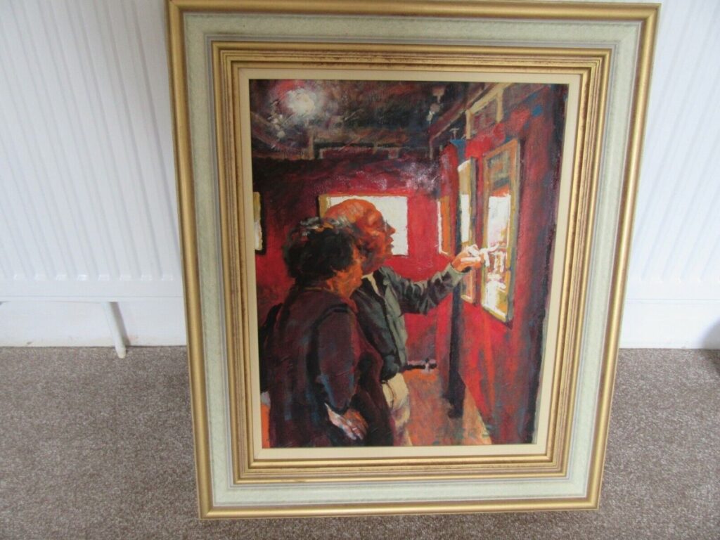A Rolf Harris original oil painting, listed as not a print or copy, for sale for £33000 on ebay.