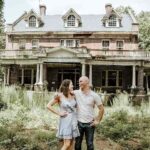 Abby and Trey before starting to transform the abandoned mansion into a modern home. (Picture: Jam Press)