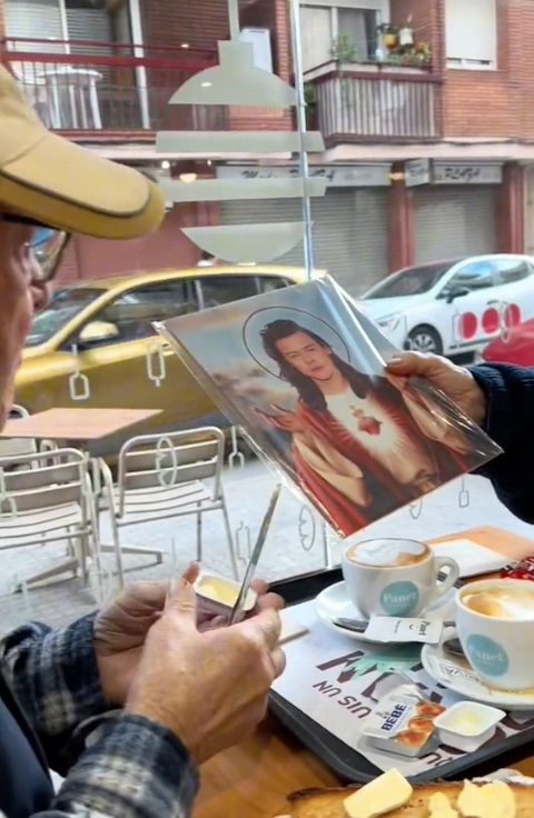 Video grab of Judit convincing her grandmother Harry Styles is a ‘religious saint’.