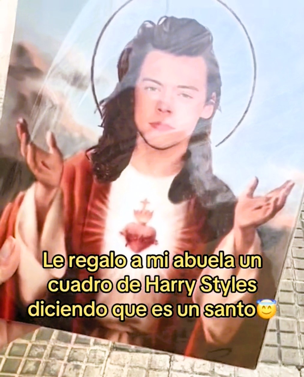 Video grab of Judit convincing her grandmother Harry Styles is a ‘religious saint’.