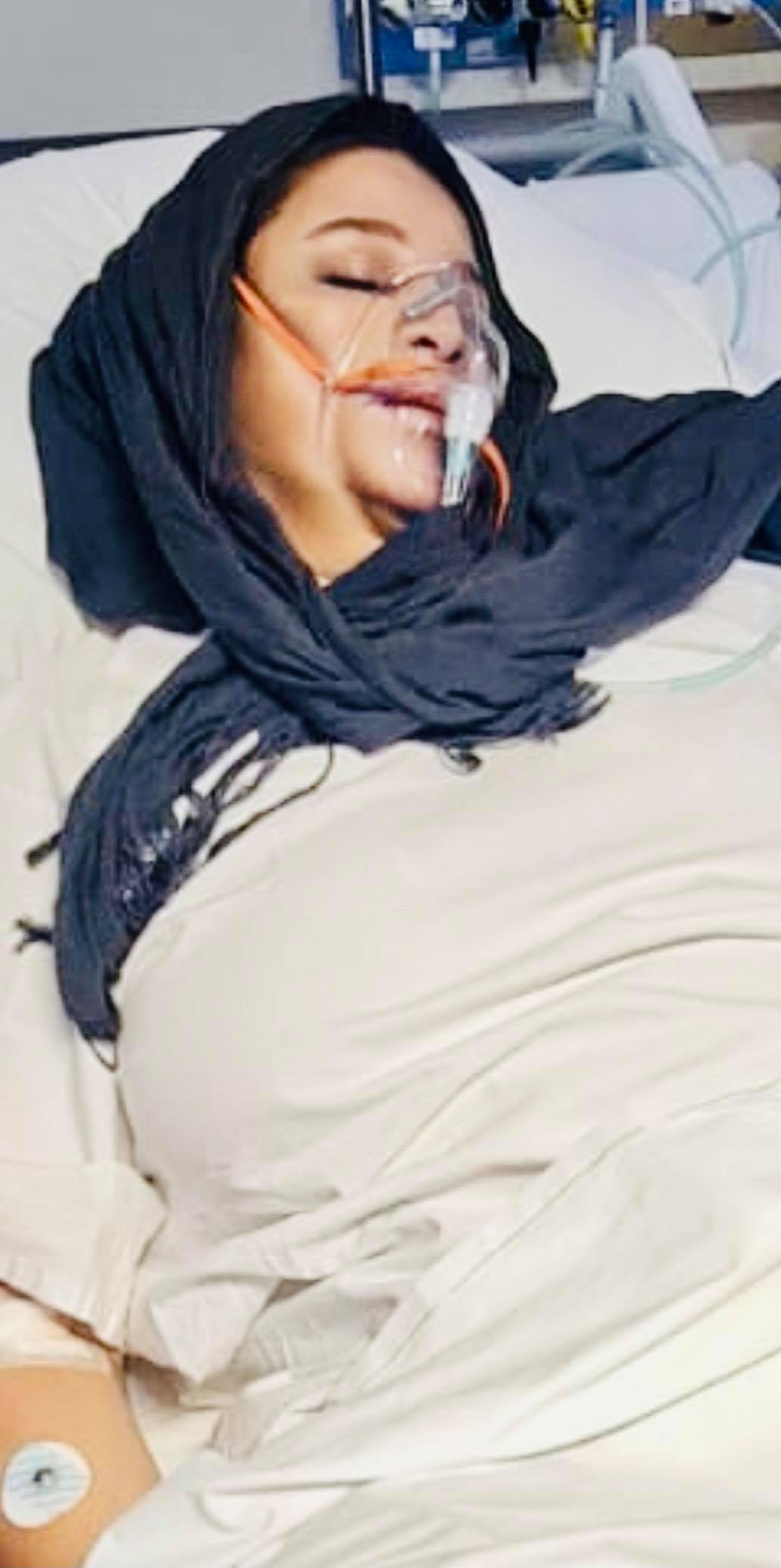 Shaharazaad Gafoor in hospital recovering from bird infection.