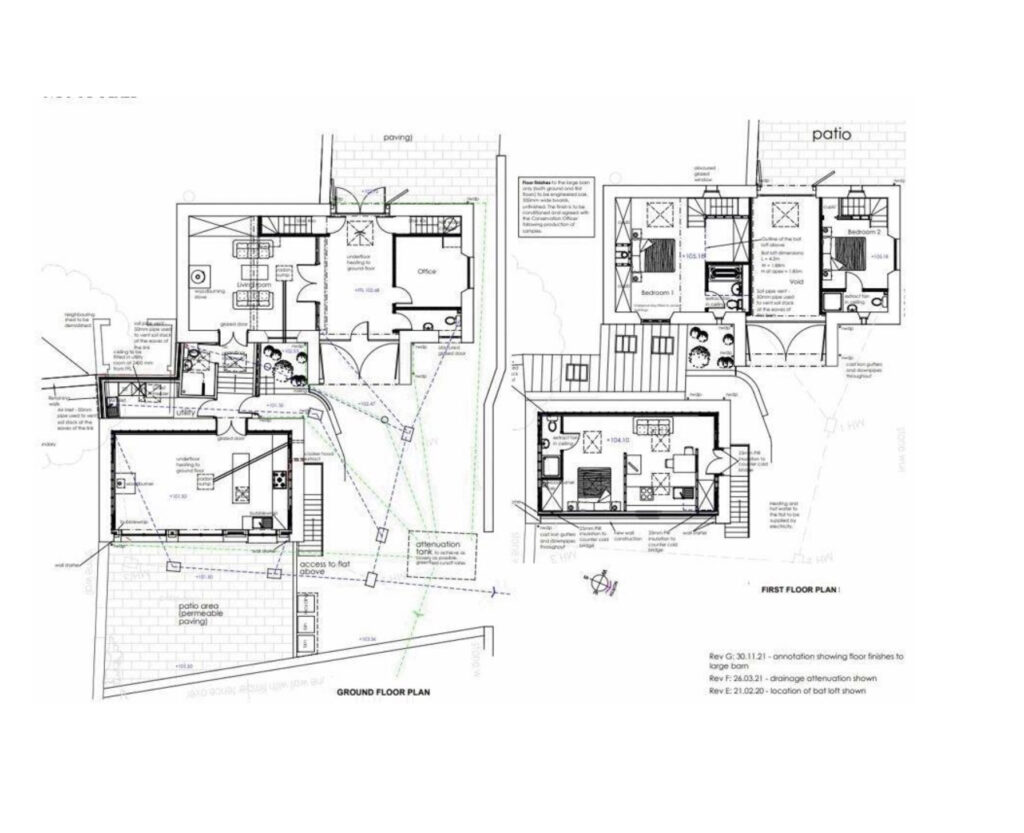 The derelict barn conversion plans.