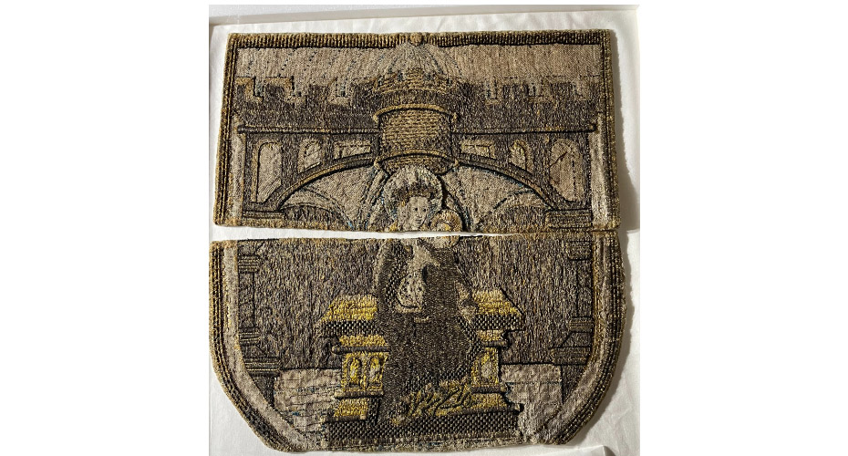 A Tudor textile from Hardwick Hall.