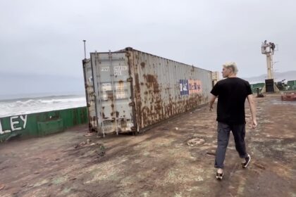 Two ‘ghost ships’ wash up on tourist beach.