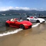 James Bond style sea car on the shore of Caixa d'Aço, Santa Catarina State.