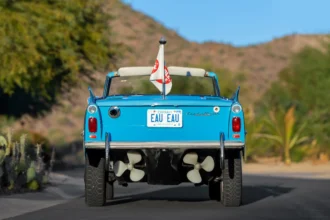 The classic 1962 Amphicar 770 James Bond-style, amphibious car.