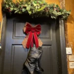 Festive wreaths displayed at the internance door of the Harry Potter-themed home which was turned into a witchy wonderland ahead of the festive season.