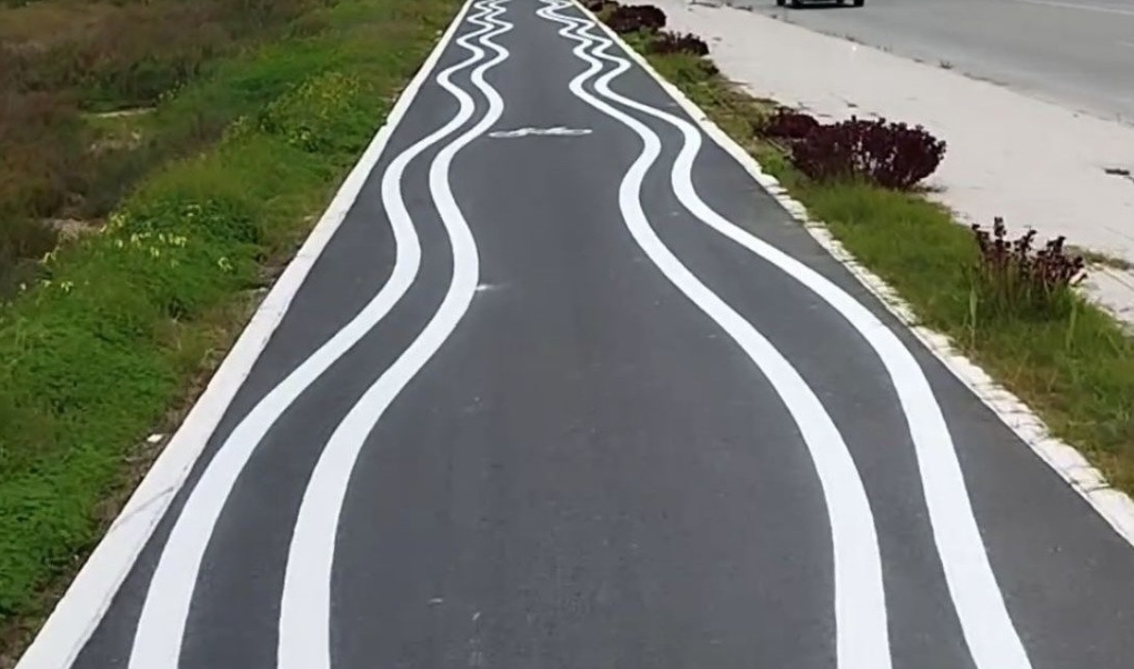 The funny and bizarre wavy bike lanes spain, which sparked debate online.