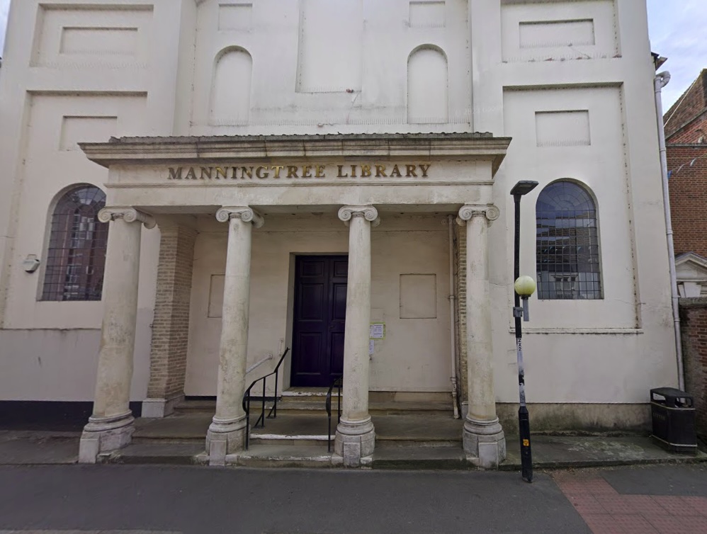 Manningtree Library in Essex where the book was returned after being overdue for 44 years.