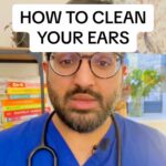Video grab of Doctor Sooj sharing tips on how to clean your ears the right way.