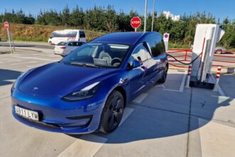 Funeral firm offers fully electric send off with their converted Tesla hearse in province of Pontevedra, Spain.