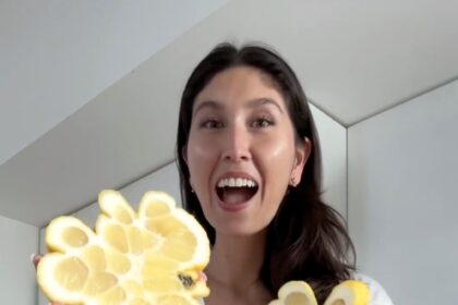Gardener shocked to find giant lemon in her garden goes viral on social media.