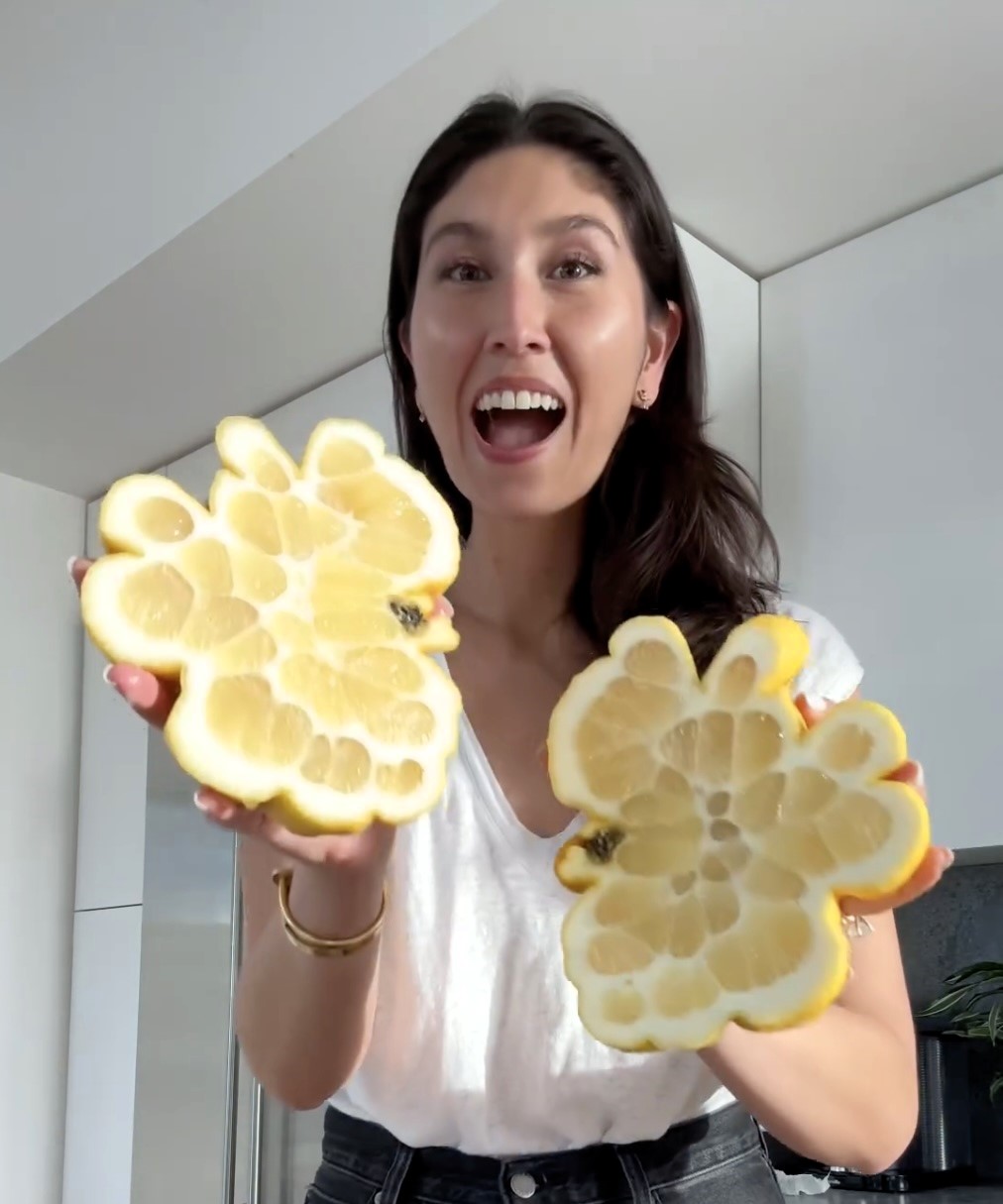 Gardener shocked to find giant lemon in her garden goes viral on social media.