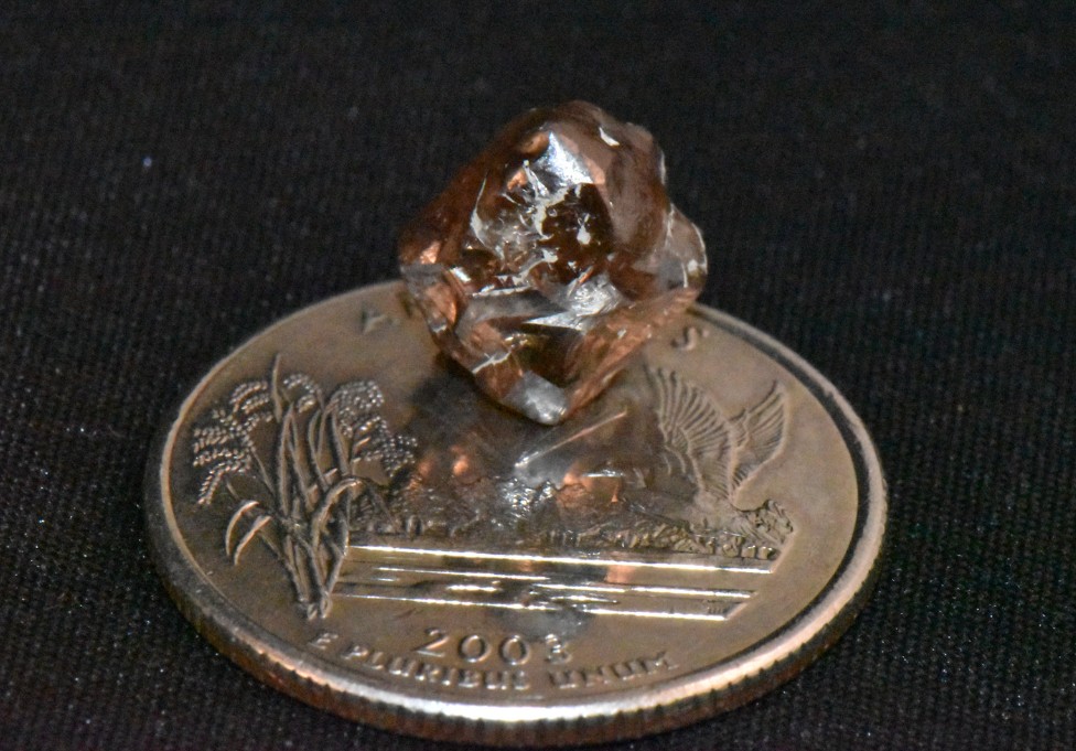 the huge Brown Diamond found by Julien Navas the holidaymaker who was stunned to find a huge DIAMOND in Murfreesboro, Arkansas.