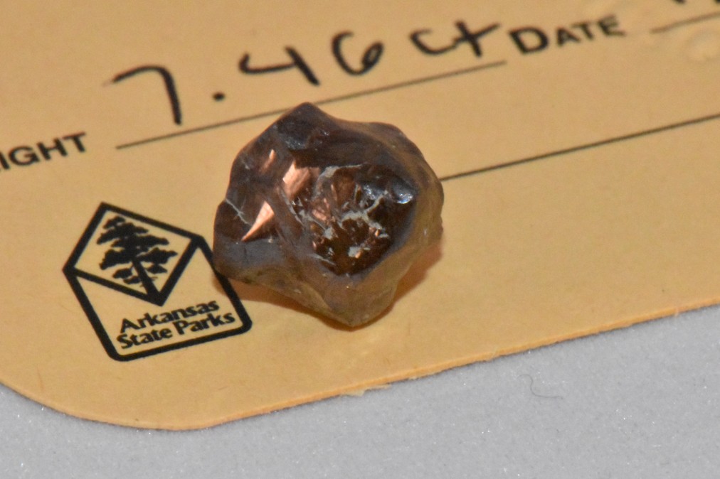 the huge Brown Diamond found by Julien Navas the holidaymaker who was stunned to find a huge DIAMOND in Murfreesboro, Arkansas.