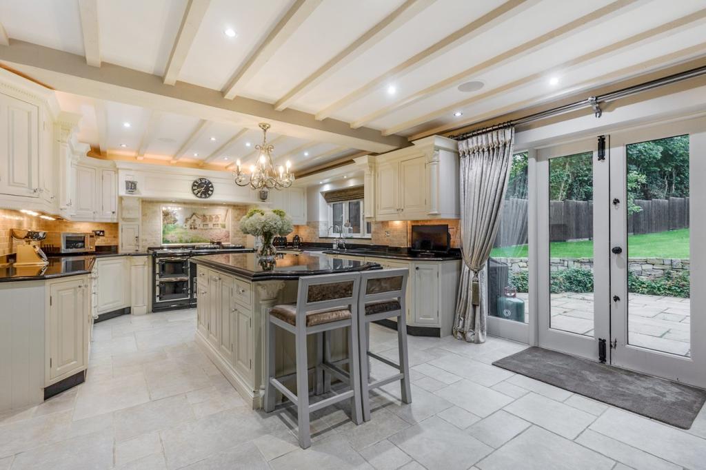 The picturesque property kitchen which is up for sale for £950,000 in Wolverhampton.