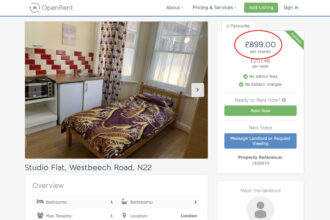 the listing on website for the unique Studio Flat in london available for renting.