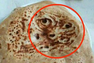 (Close up) Jabba the Hutt’s face in Bushan Jo’s pancake.