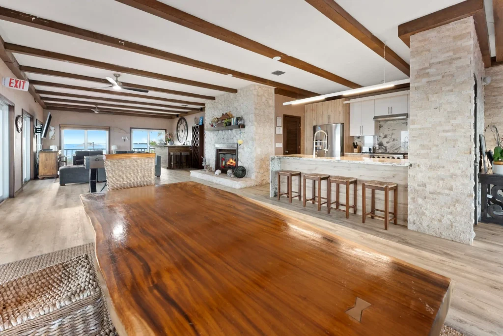 Inside the 80s home on the private island available for sale in Florida Keys.