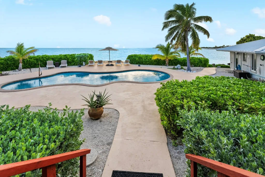 Inside the 80s home on the private island available for sale in Florida Keys.