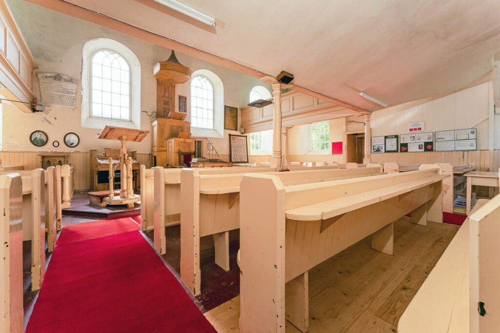 inside the church which is on the market for sale in Argyll, Scotland.