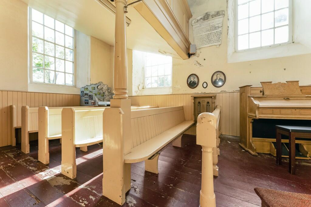 inside the church which is on the market for sale in Argyll, Scotland.