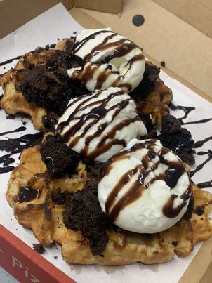 The double chocolate waffle ordered by the person ‘on a diet’.