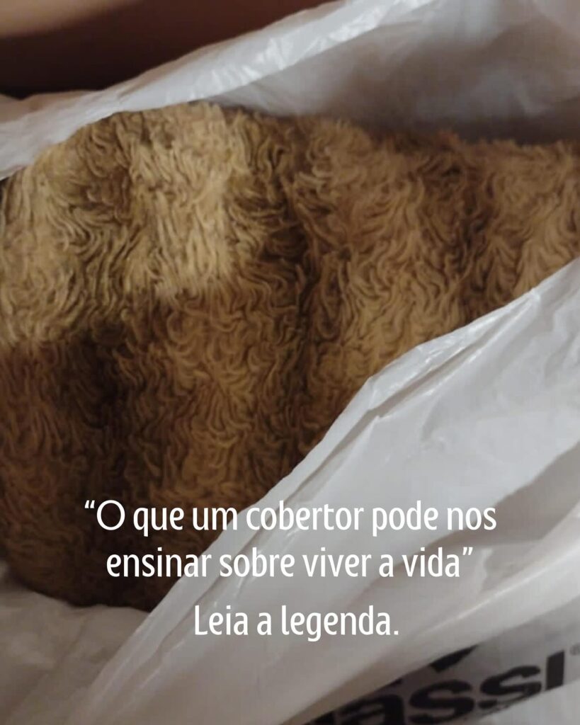 The stolen blanket which the man returned to the hotel after 30 years in brazil.