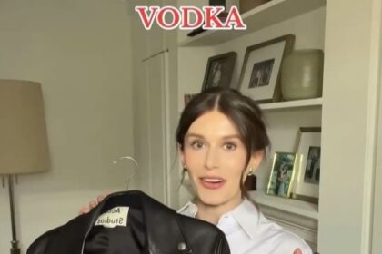 a woman goes viral on social media using vodka as a hack, to remove the smell of BO from clothes.