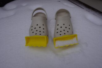 Michael Satterlee's the Teen inventor who creates tiny yellow snowploughs for 'Crocs' that goes viral on social media.