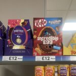 Inside the supermarket were Easter eggs are being sold 12 weeks before Easter.