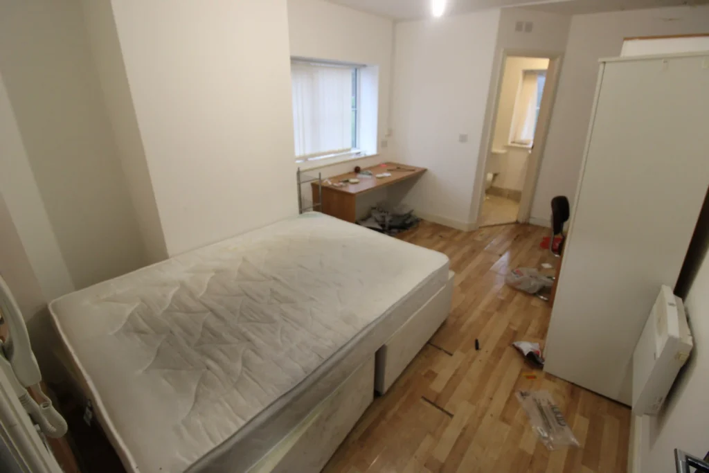 Inside the £1 flat located in the centre of Liverpool available is up for auction.