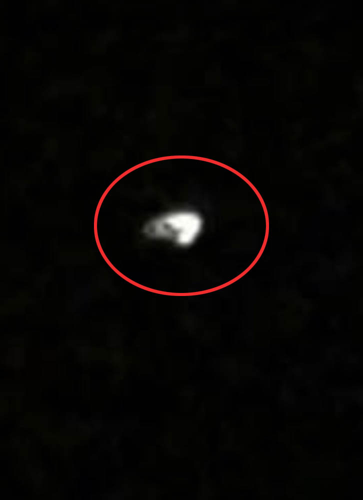 The UFO shaped object in the sky recorded by Christine Iskander on her iPhone, in the village of Brandon, northeast of Bishop Auckland, Co Durham.