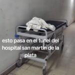 Video grab of the ‘ghost’ pushing along the hospital bed in La Plata, near Buenos Aires, Argentina.