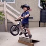 A video grab of 4-year-old Elliot Honeycutt sensation bike stunt goes viral.