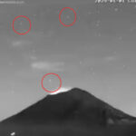 Mexican ufologist Jaime Maussan is sharing a clip of two alleged spacecraft flying into the crater of the an active volcano in Mexico.