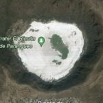 The mysterious volcanic crater where aliens are said to land, which is located in Rincón de Parangueo near Valle de Santiago, Mexico.