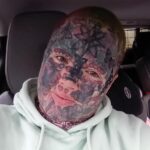 the controversial British mum with 800 tattoos is being mocked online for her extreme appearance.