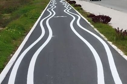 The funny and bizarre wavy bike lanes spain, which sparked debate online.