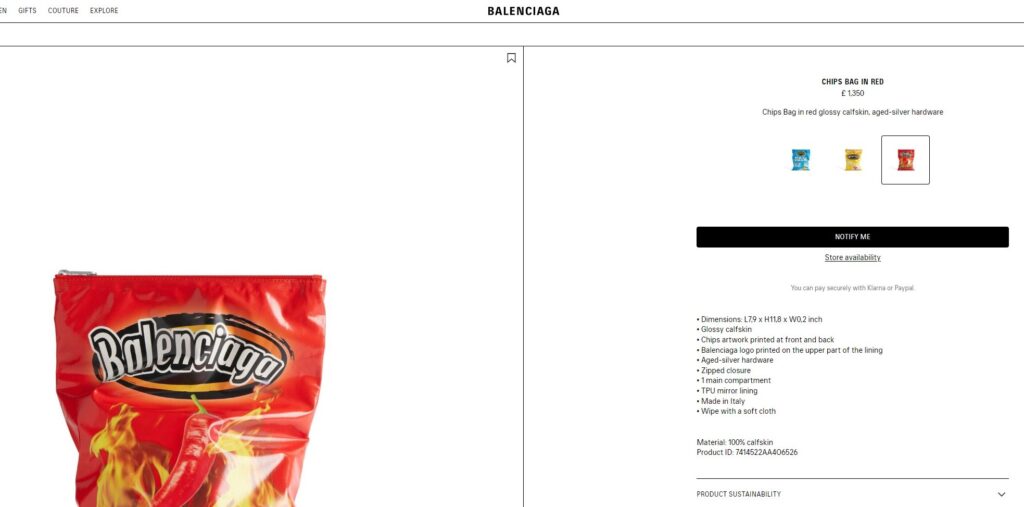 Balenciaga faces mockery for selling handbags resembling Doritos packets for £1,350, sparking criticism and comparisons to the popular snack. Despite the trendy fashion brand's reputation for wacky designs, the exorbitant price tag draws ire from fashion enthusiasts.