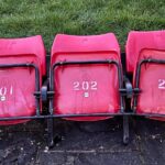 For sale: Three historic seats from Liverpool's Anfield stadium, used by Reds fans for over 30 years. Perfect for a man cave or garden bar.